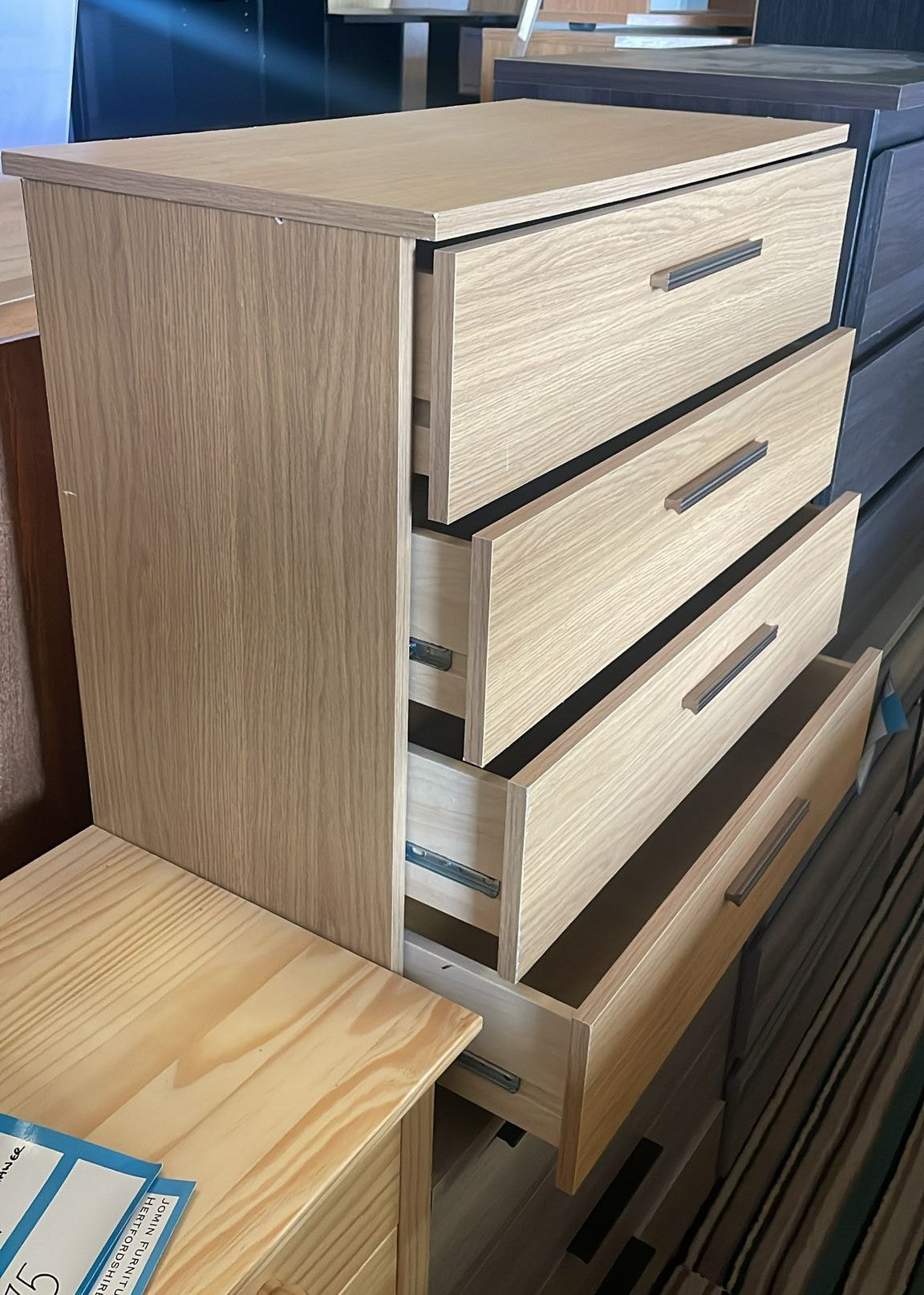 Assembled Capella 4 Drawer - Oak Effect